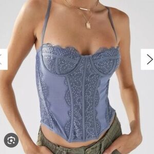 Urban Outfitters Blue Push-Up Corset Top
